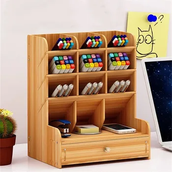 Mini Desktop Storage Box Raštinės Kosmetikos Organizacijos Sujungimas Mediniai Daugiafunkcį Kabineto Biuras Lašas Pirkinių K113