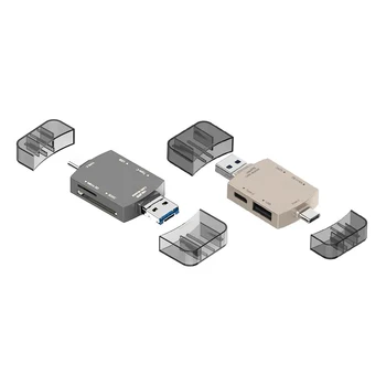C tipo Adapteriu, Daugiafunkcinis USB Kortelių Skaitytuvas Cinko Lydinys, Micro SD Kortelių Skaitytuvas Flash Drive už Mobilųjį Telefoną, Tabletės Kompiuteris