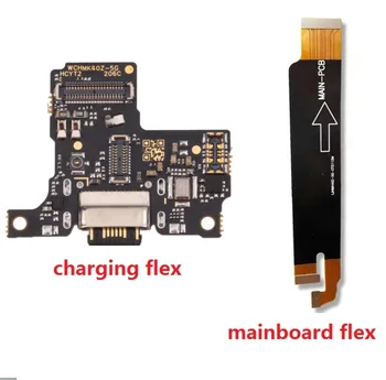 OEM USB Įkrovimo lizdas Mikrofono Mokestis Doko Jungtis Mainboard Flex Kabelis Xiaomi Poco F3 GT Redmi K40 Žaidimų