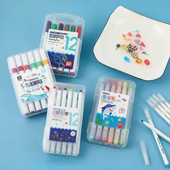 12 Spalvų Vandens Tapybos Pen Nustatyti Vandens Plūduriuojantis Doodle Kids Piešimo Ankstyvojo Dailės Ugdymo Rašikliai Lenta, Žymekliai