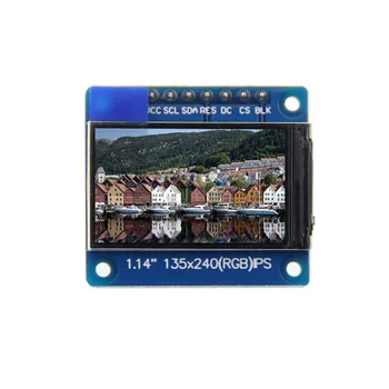 Naujas 1.14-colių ST7789V IPS full-view TFT LCD ekranas spalvotas ekranas modulis SPI nuoseklųjį prievadą 135x240