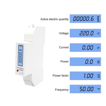 DDM18SD LCD Skaitmeninis Energijos Skaitiklis kWh Įtampa Srovės elektros Energijos Suvartojimo Matuoklį Wattmeter Voltmeter Ammeter Elektros 220V AC