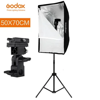 Godox 50 x 70cm Skėtis Softbox su 2m Šviesos Stendas,Tipo B, blykstės ir fotoaparato kontaktinės jungties Laikiklis Laikiklis Rinkinys, skirtas 