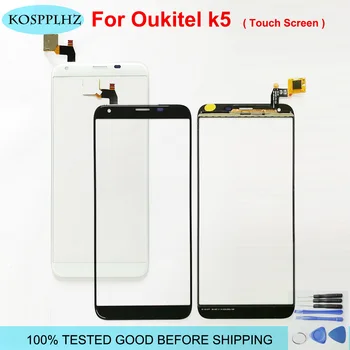 KOSPPLHZ 5.7 colių OUKITEL K5 Jutiklinis Ekranas Stiklas, 100% patikrintas skaitmeninis keitiklis Stiklo plokštės Pakeitimas Oukitel K 5 Touch + įrankiai