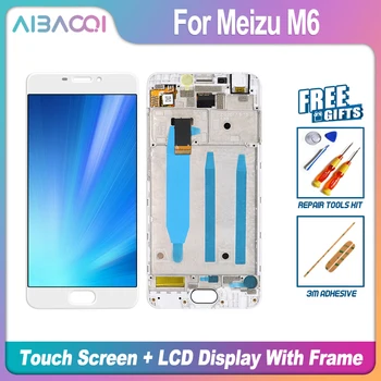 AiBaoQi Nauja Jutiklinio Ekrano LCD Ekranas+Rėmelis+Maitinimo Laidas Surinkimas Pakeisti Meizu M6