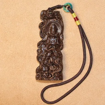 nemokamas pristatymas Vietnamas Agarwood Avalokitešvara pakabukas pakabukas raktų žiedas, išraižytas medžio Avalokitešvara Pakabukas didmeninė papuošalai vyrams