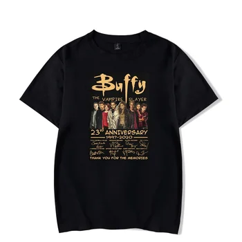 JAV Televizijos Buffys Vampire Slayer T-Shirts Mielas Trumpas Rankovės Medvilnės Apvalios Kaklo Marškinėliai, Unisex Atsitiktinis Vasaros Viršūnes