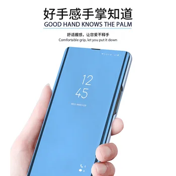 2023 Veidrodis Smart Flip Case For Samsung Galaxy A41 Atvejais Etui Odinis Telefono Dangtelį Samsung A41 41 A4 1 GalaxyA41 Magnetinio C