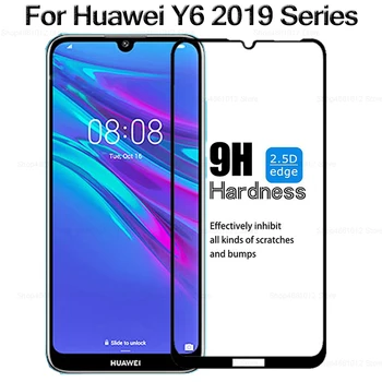 Stiklo Ant Huawei Y6 Premjero 2019 Ekrano Apsaugos Grūdinto Stiklo huawey y6 pro 2019 Visą Dangtelio Ekranas Raštas Stiklo y 6