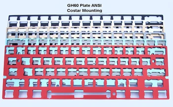 GH60 Plokštelės Aliuminio, Anoduoti už Costar Stabilizatoriai Montavimo Paramos ANSI Išdėstymą 60 proc., Mechaninė Klaviatūra 
