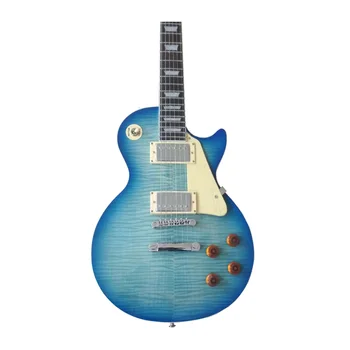 Aukštos Kokybės Clasic LP Standard Mėlyna Liepsna Top Elektrinė Gitara, 