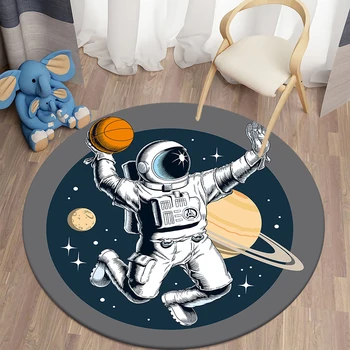 Astronautai turas naudingasis plotas kilimas słomianka miegamojo, vaikų namų puošybai kilimas ne slydimo grindų kilimėlis Iškylą, mat mielas kilimas