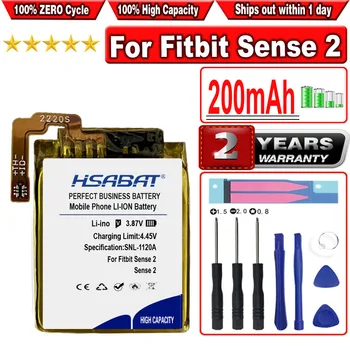 HSABAT 200mAh Baterija Fitbit Jausmą, 2 Smart Sporto Žiūrėti