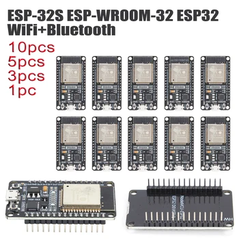 1-10vnt ESP32 WiFi+Bluetooth Plėtros Taryba PCB Modulis 30Pin Itin Mažas Energijos Suvartojimas Dual Core ESP-32S ESP-WROOM-32 ESP32