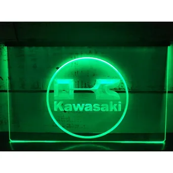 Kawasaki Racing Motorcylce Baras Neon LED Neon Light Ženklas -D135