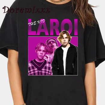 90s Vaikas Laroi Grafinis T-shirt Moterims, Derliaus Punk T-shirts Negabaritinių Vyrų Hip-Hop Harajuku Tee Marškinėliai Streetwear Porų Viršūnės