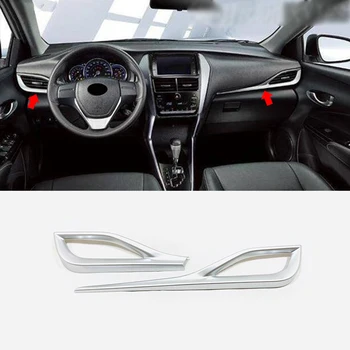 ABS Matinis Toyota Vios sedanas 2019 2020 Priedai LHD Automobilio kairės ir dešinės oro angos Dangtelio Apdaila Lipdukas Automobilio Stilius 2vnt